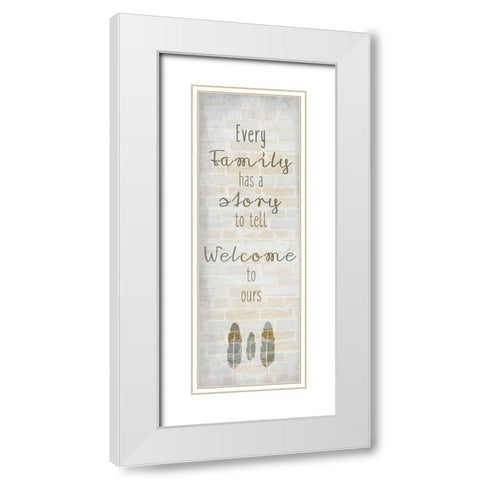 Family Time 6 White Modern Wood Framed Art Print with Double Matting by Kimberly, Allen