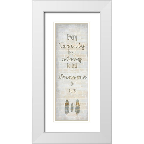 Family Time 6 White Modern Wood Framed Art Print with Double Matting by Kimberly, Allen