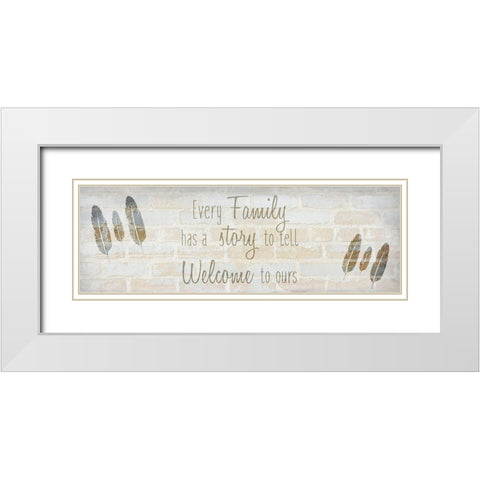 Family E White Modern Wood Framed Art Print with Double Matting by Kimberly, Allen
