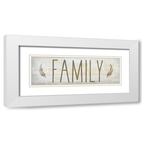 Family Time 1 White Modern Wood Framed Art Print with Double Matting by Kimberly, Allen