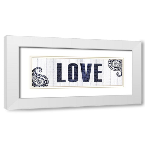 Always Love 3 White Modern Wood Framed Art Print with Double Matting by Kimberly, Allen