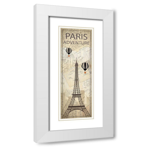 Hello Travel 2 White Modern Wood Framed Art Print with Double Matting by Kimberly, Allen