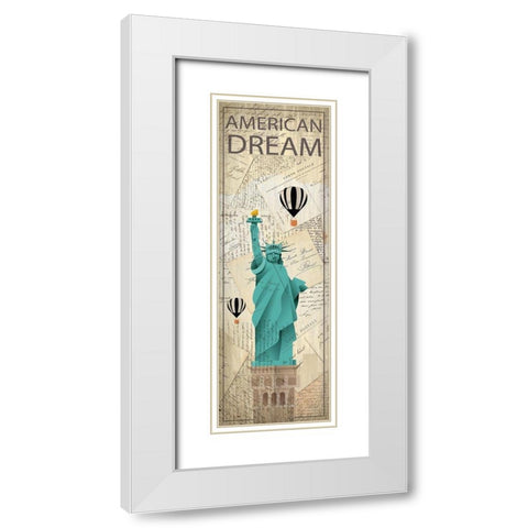 Hello Travel 3 White Modern Wood Framed Art Print with Double Matting by Kimberly, Allen