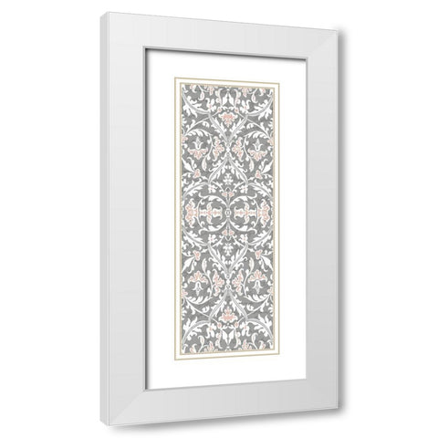 Hydrangea Paris Grey Panel 1 White Modern Wood Framed Art Print with Double Matting by Kimberly, Allen