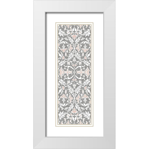 Hydrangea Paris Grey Panel 1 White Modern Wood Framed Art Print with Double Matting by Kimberly, Allen