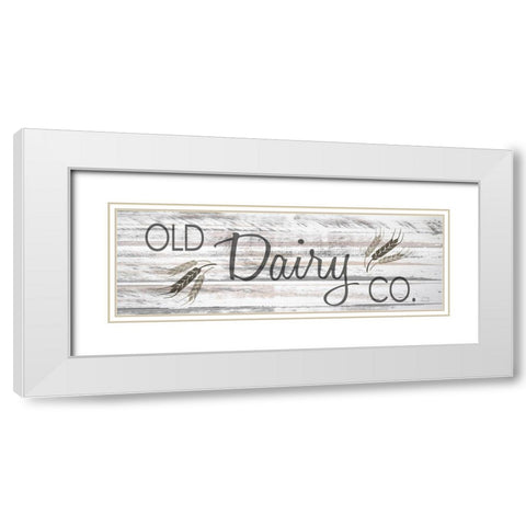 Old Dairy Co. White Modern Wood Framed Art Print with Double Matting by Allen, Kimberly