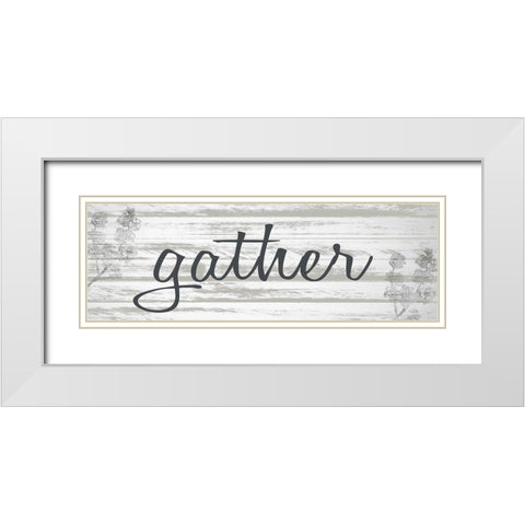 Gather White Modern Wood Framed Art Print with Double Matting by Allen, Kimberly