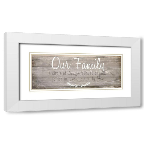 Our Family v1 White Modern Wood Framed Art Print with Double Matting by Kimberly, Allen