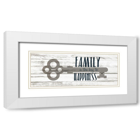 The Key to Happiness White Modern Wood Framed Art Print with Double Matting by Kimberly, Allen