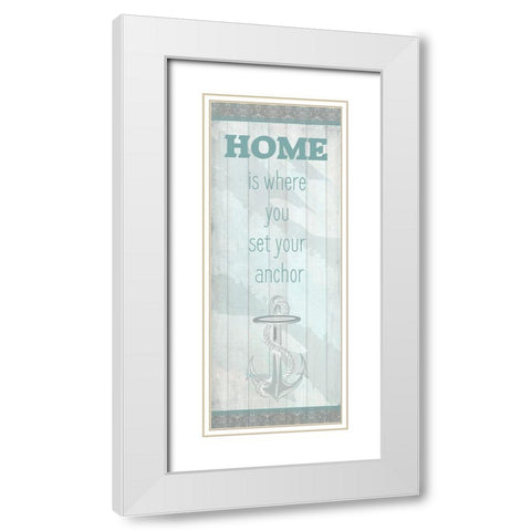 Sea Shell Panel White Modern Wood Framed Art Print with Double Matting by Kimberly, Allen