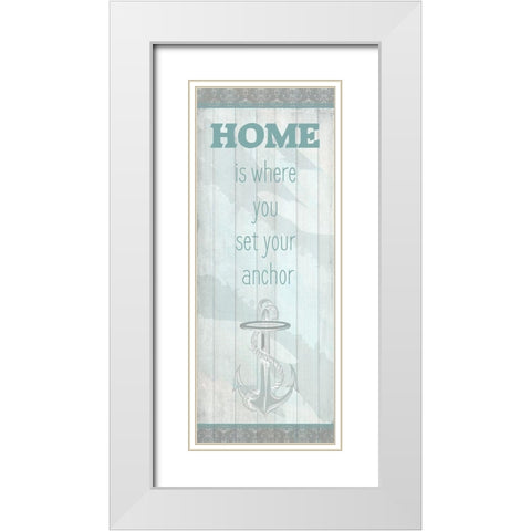 Sea Shell Panel White Modern Wood Framed Art Print with Double Matting by Kimberly, Allen