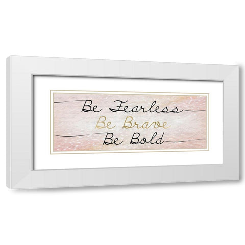 Glitter Fashion Panel White Modern Wood Framed Art Print with Double Matting by Kimberly, Allen