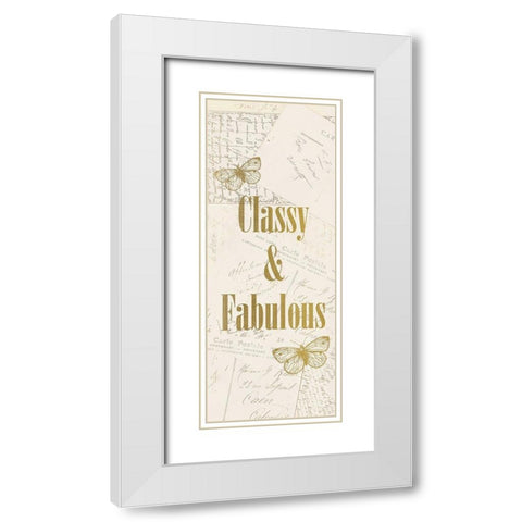 Fashion Panel White Modern Wood Framed Art Print with Double Matting by Kimberly, Allen