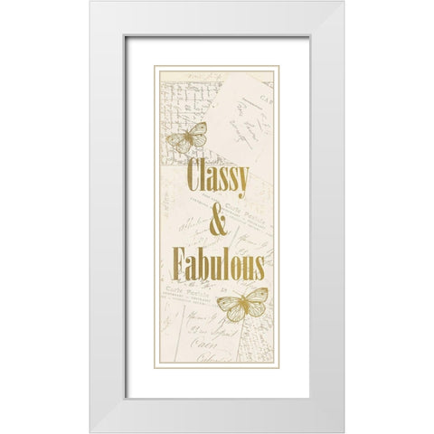 Fashion Panel White Modern Wood Framed Art Print with Double Matting by Kimberly, Allen