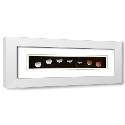Moons White Modern Wood Framed Art Print with Double Matting by Kimberly, Allen