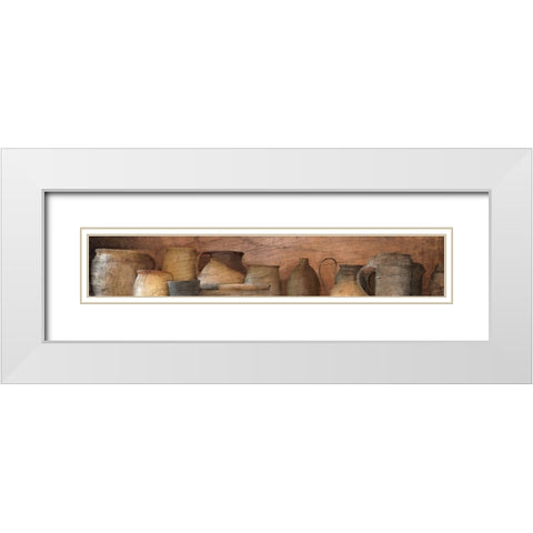 On the Shelf White Modern Wood Framed Art Print with Double Matting by Kimberly, Allen
