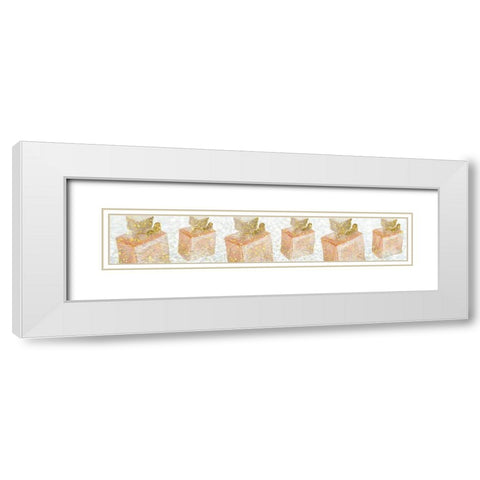 Sparkle Perfume White Modern Wood Framed Art Print with Double Matting by Kimberly, Allen