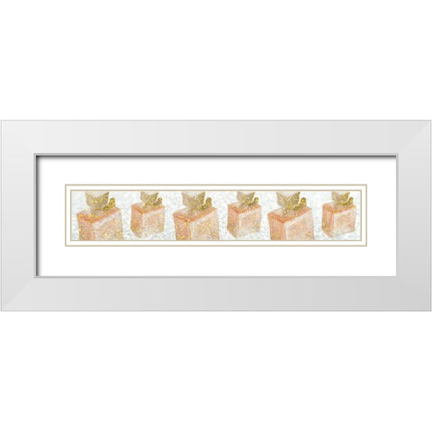 Sparkle Perfume White Modern Wood Framed Art Print with Double Matting by Kimberly, Allen