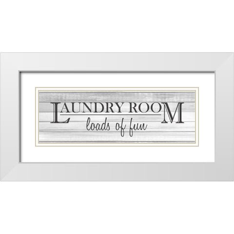 Loads of Fun White Modern Wood Framed Art Print with Double Matting by Kimberly, Allen