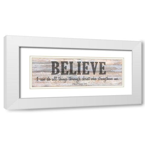 Verse Panel A White Modern Wood Framed Art Print with Double Matting by Kimberly, Allen