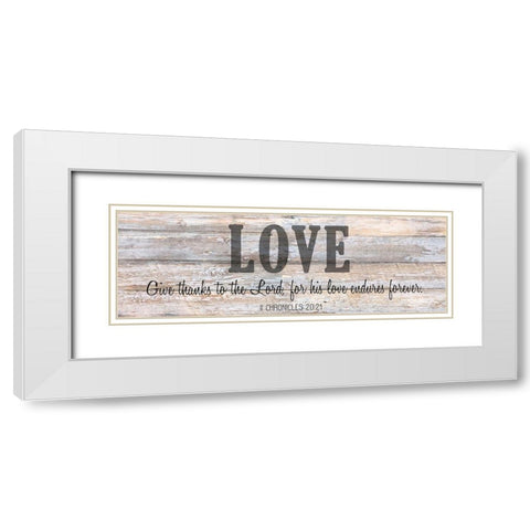 Verse Panel C White Modern Wood Framed Art Print with Double Matting by Kimberly, Allen