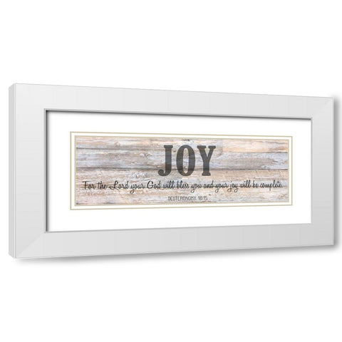 Verse Panel D White Modern Wood Framed Art Print with Double Matting by Kimberly, Allen