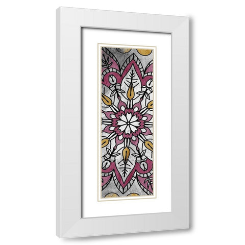 Mandala Panel 2 White Modern Wood Framed Art Print with Double Matting by Kimberly, Allen