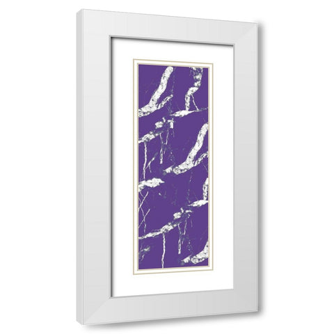 Violet Streams 2 White Modern Wood Framed Art Print with Double Matting by Kimberly, Allen