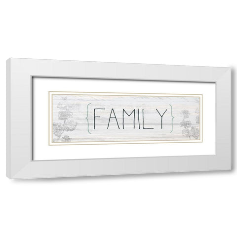 Family White Modern Wood Framed Art Print with Double Matting by Kimberly, Allen
