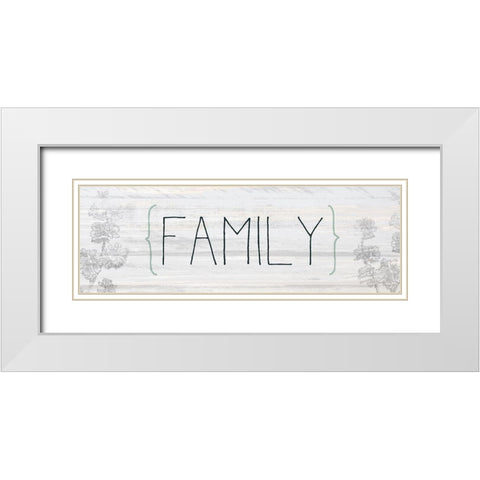 Family White Modern Wood Framed Art Print with Double Matting by Kimberly, Allen