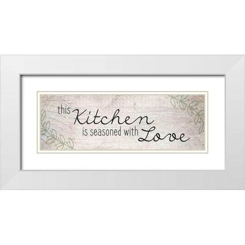 Seasoned with Love White Modern Wood Framed Art Print with Double Matting by Kimberly, Allen