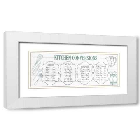 Kitchen Conversion C White Modern Wood Framed Art Print with Double Matting by Kimberly, Allen