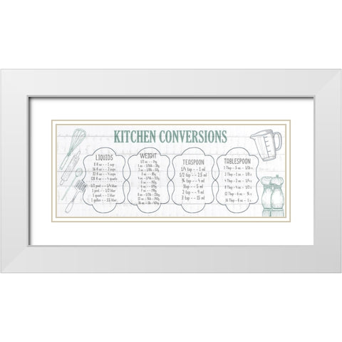 Kitchen Conversion C White Modern Wood Framed Art Print with Double Matting by Kimberly, Allen
