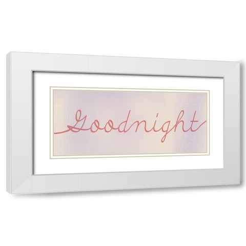 Goodnight White Modern Wood Framed Art Print with Double Matting by Kimberly, Allen