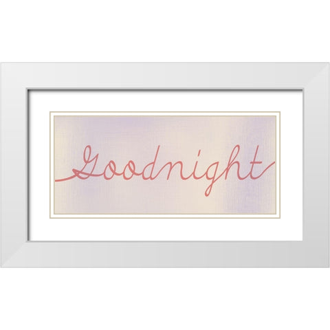 Goodnight White Modern Wood Framed Art Print with Double Matting by Kimberly, Allen