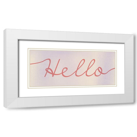 Hello White Modern Wood Framed Art Print with Double Matting by Kimberly, Allen