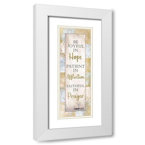 Hope Affliction Prayer White Modern Wood Framed Art Print with Double Matting by Kimberly, Allen