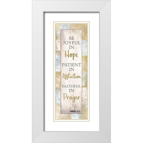 Hope Affliction Prayer White Modern Wood Framed Art Print with Double Matting by Kimberly, Allen