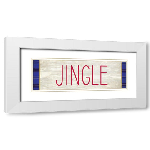 JINGLE White Modern Wood Framed Art Print with Double Matting by Kimberly, Allen