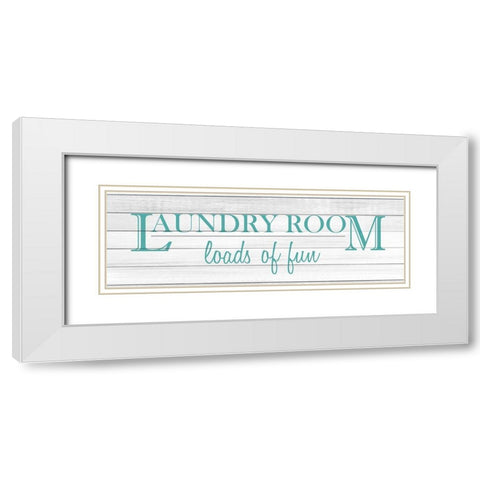 Loads of Fun v4 White Modern Wood Framed Art Print with Double Matting by Kimberly, Allen