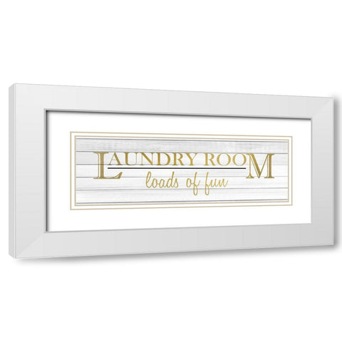 Loads of Fun v5 White Modern Wood Framed Art Print with Double Matting by Kimberly, Allen