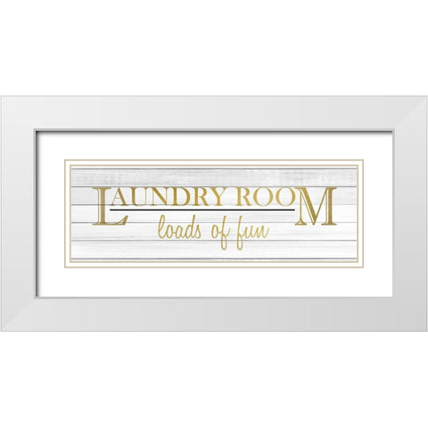 Loads of Fun v5 White Modern Wood Framed Art Print with Double Matting by Kimberly, Allen