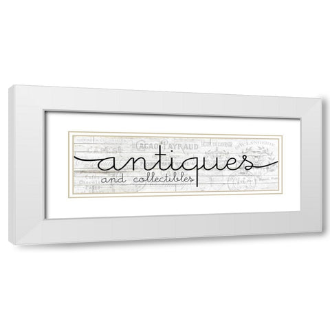 Antiques White Modern Wood Framed Art Print with Double Matting by Kimberly, Allen