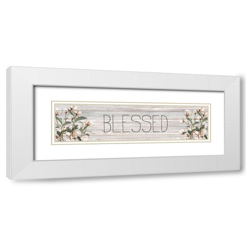 Cotton Days 9 White Modern Wood Framed Art Print with Double Matting by Kimberly, Allen