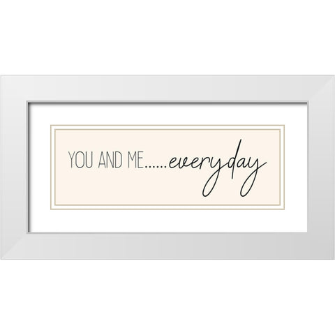 You and Me White Modern Wood Framed Art Print with Double Matting by Kimberly, Allen