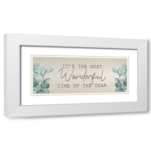 Christmas Romance 8 White Modern Wood Framed Art Print with Double Matting by Kimberly, Allen