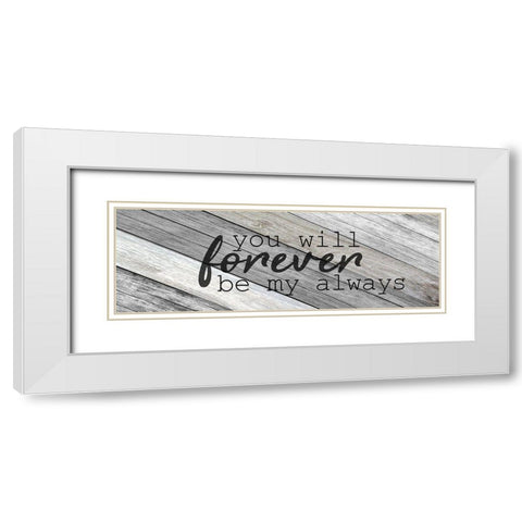 Forever Family 4 White Modern Wood Framed Art Print with Double Matting by Kimberly, Allen