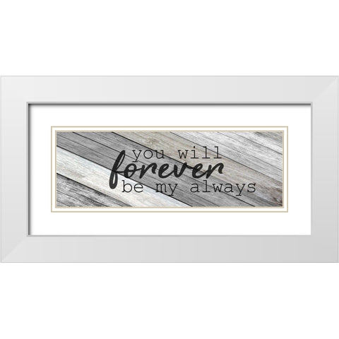 Forever Family 4 White Modern Wood Framed Art Print with Double Matting by Kimberly, Allen