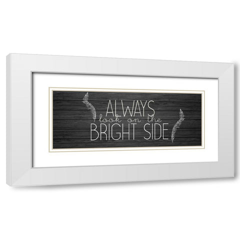 Bright Side White Modern Wood Framed Art Print with Double Matting by Kimberly, Allen