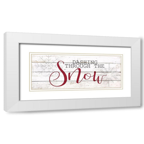 Dashing Through The Snow White Modern Wood Framed Art Print with Double Matting by Kimberly, Allen